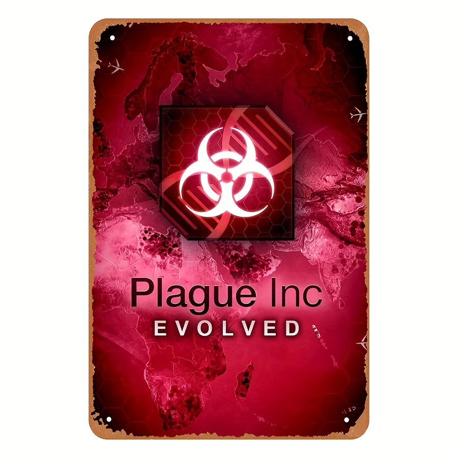 Game Retro Gaming - Винтажная металлическая табличка в стиле Plague