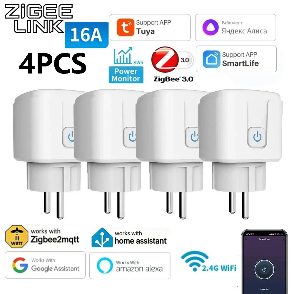 Crt Monitor Stand - Умные розетки (4 шт.) с Wi-Fi/Zigbee