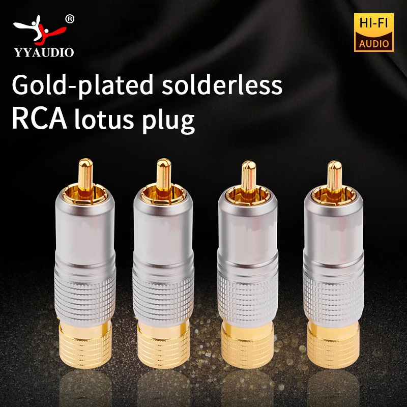 Composite Rca Cable - 4 шт. Hi-Fi 24 К позолоченный