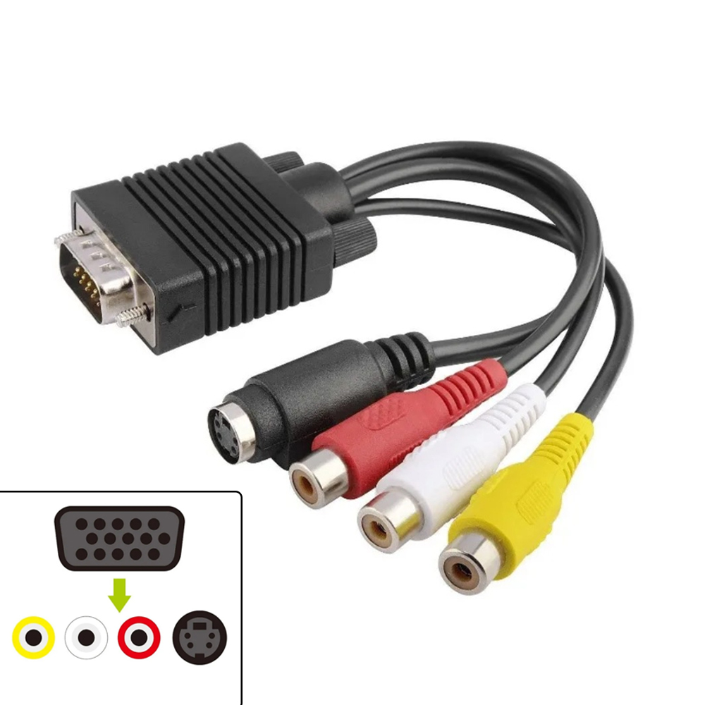 Кабель-адаптер VGA-S-Video 3 R – обзор и цена Composite Rca Cable